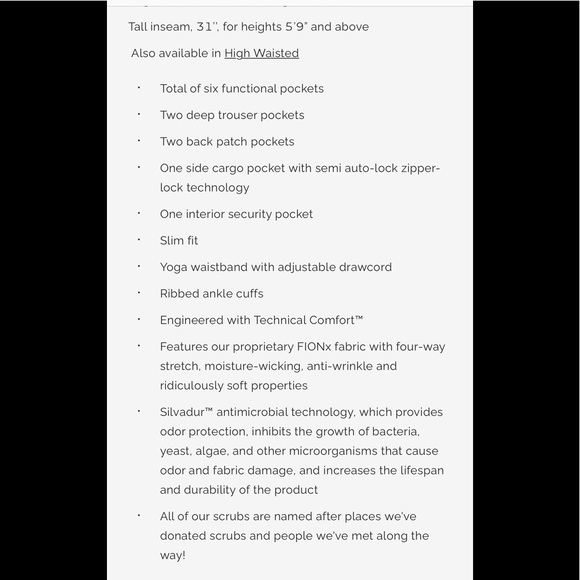 FIGS SCRUB ZAMORA JOGGERS TALL IN CHALK PINK - Picture 9 of 9